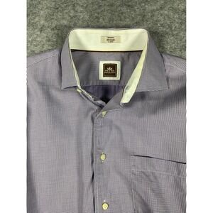 Peter Millar Mens M Gingham Check Dress Shirt Long Sleeve Pocket Casual Formal